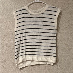 Wishlist Cream and Black Striped Knit Top